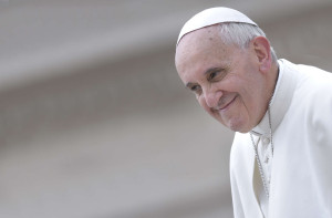 POPE FRANCIS DURING HIS WEEKLY GENERAL AUDIENCE IN ST. PETER SQUARE AT THE VATICAN, WEDNESDAY. 5 JUNE 2013