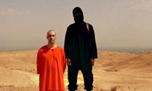 Screengrab from the ISIS video showing the execution of James Foley