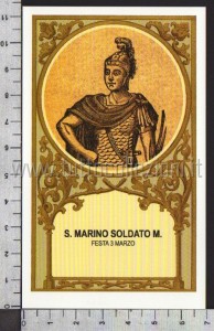 Xsa-30-57 S. San MARINO SOLDATO MARTIRE CESAREA IN PALESTINA CENTURIONE Santino Holy card